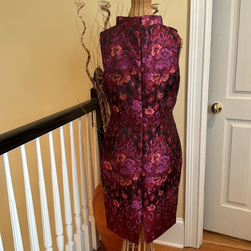 Badgley Mischka Floral Pink and Purple Dress - Picture 8 of 14